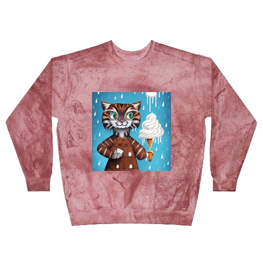 happy tiger love ice cream Blast Sweatshirts