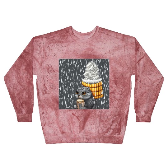 my happy cut cat love ice cream Blast Sweatshirts