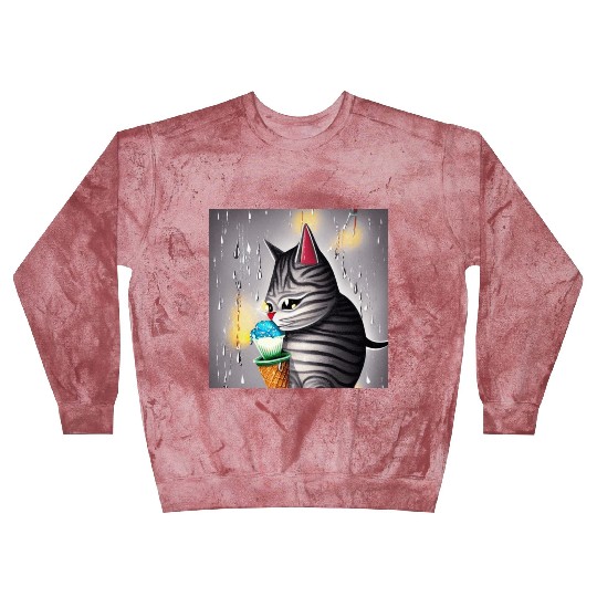 cut cat love ice cream Blast Sweatshirts