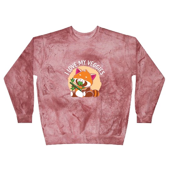 I Love My Veggies Red Panda Bear Whisperer Animal Blast Sweatshirts
