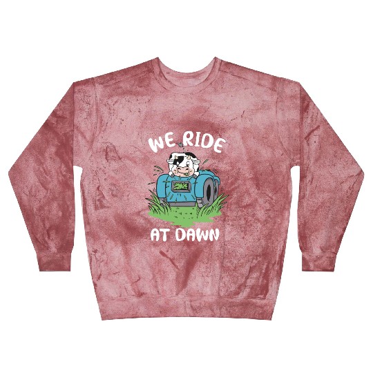 We Ride At Dawn Dad Lawn Mower Make Laugh Day Yard Blast Sweatshirts