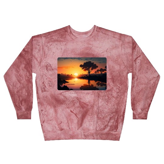 Sunset at the River Blast Sweatshirts