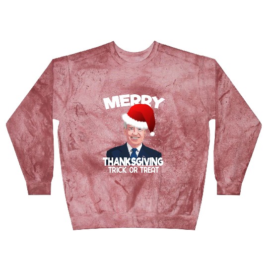 Funny Joe Biden Merry Thanksgiving Trick Or Treat Blast Sweatshirts
