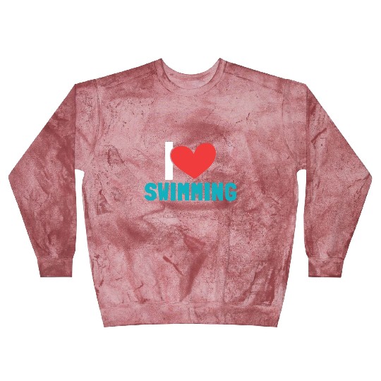I Love Swimming Swimmer Swim Blast Sweatshirts