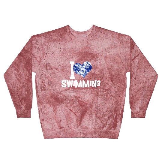 I Love Swimming Swimmer Swim Blast Sweatshirts