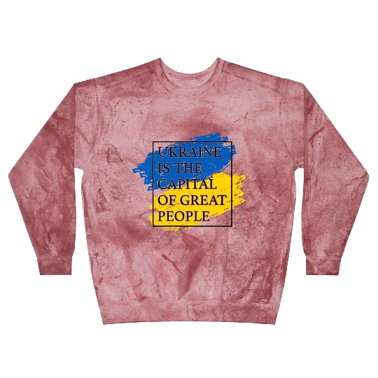 Ukraine is the capital of great people Flag Box Blast Sweatshirts