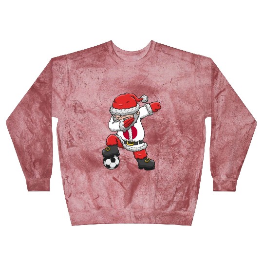 Soccer Boy Dabbing Santa Christmas Jersey Japan Blast Sweatshirts