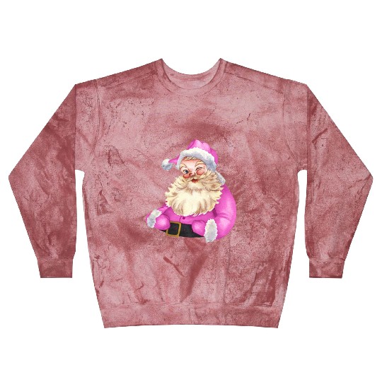 Retro vintage pink santa claus (Merry christmas) Blast Sweatshirts