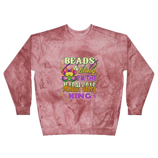 Beads and Bling I'm The Mardi Gras King Blast Sweatshirts
