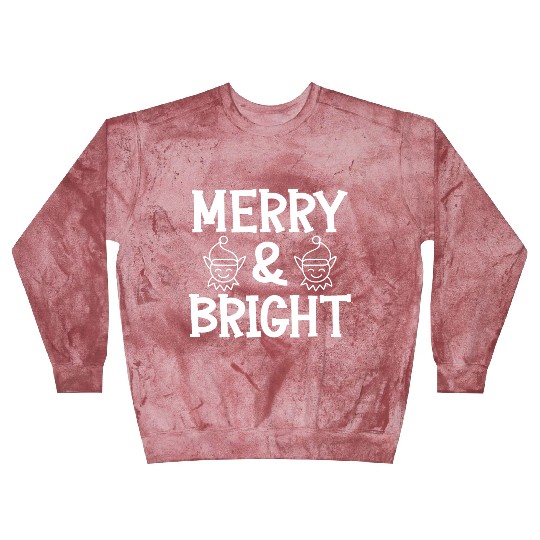 Merry and bright Christmas holiday festive seasons Blast Sweatshirts