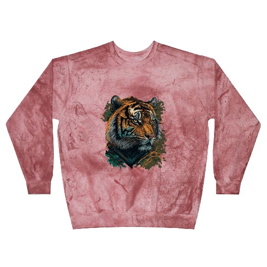 Tiger Face Portrait Blast Sweatshirts