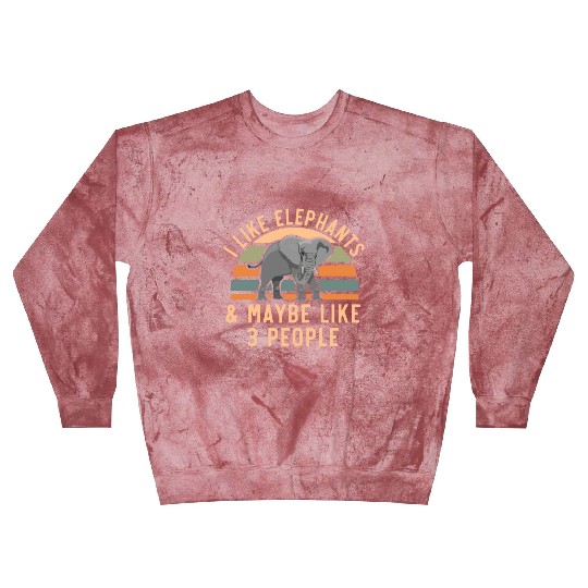 I Like Elephants And Maybe Like 3 People Zookeeper Blast Sweatshirts