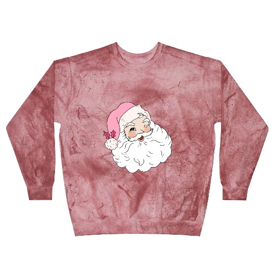 Retro Vintage Pink Santa Claus Blast Sweatshirts