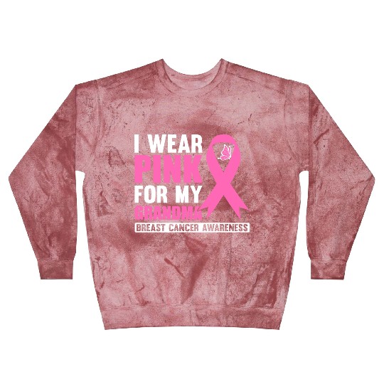 I Wear Pink For My Grandma Breast Cancer Awareness Blast Sweatshirts