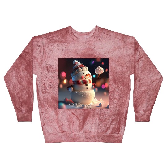 Snowman holding Candy Blast Sweatshirts