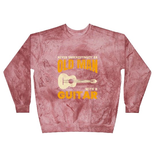 Old Man Guitar Player Music Musician Dad Grandpa Blast Sweatshirts