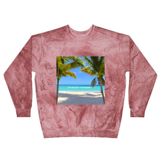 Palm trees on a quiet beach Blast Sweatshirts
