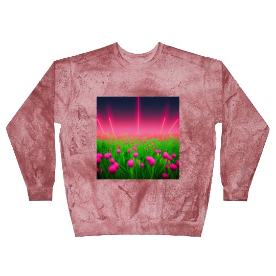 Glowing pink flowers Blast Sweatshirts
