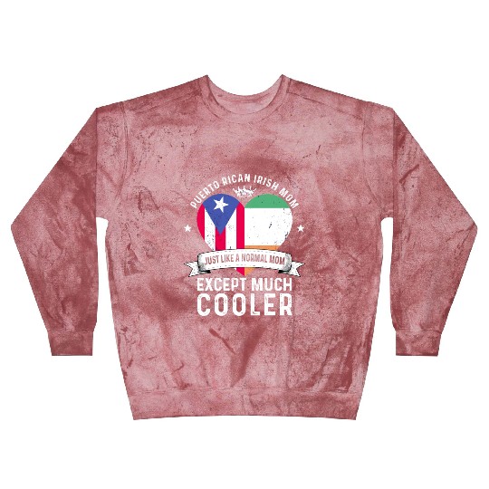 Puerto Rico Flag Ireland Mom Mothers Day Women Blast Sweatshirts