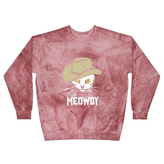 Meowdy Funny Cat Cowboy Hat Design Blast Sweatshirts