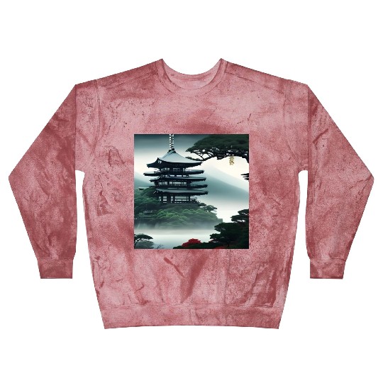 Japanese temple on the hill Blast Sweatshirts