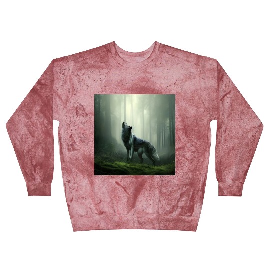 Howling wolf at midnight Blast Sweatshirts