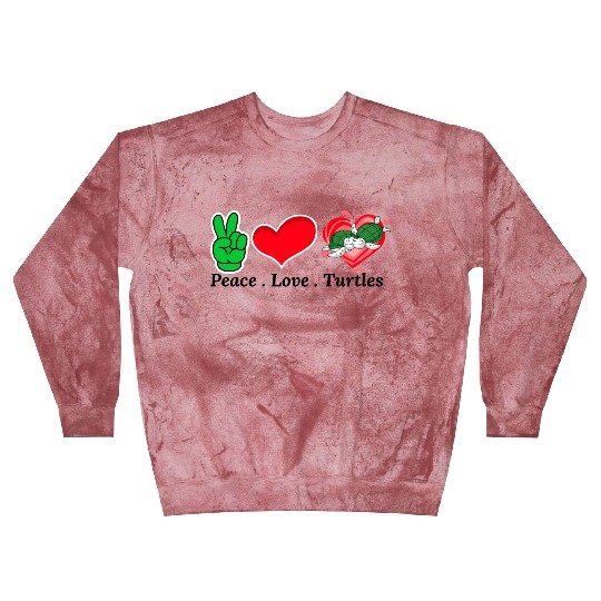 Peace ,Love , Turtles Blast Sweatshirts