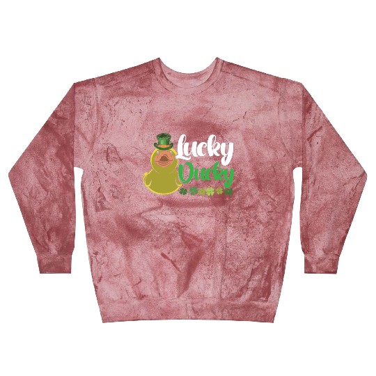 Lucky Ducky Duck Shamrock St. Patricks Day Irish Blast Sweatshirts