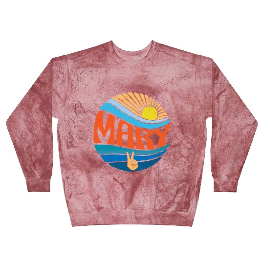 Mary Blast Sweatshirts Vintage Sunset Mary Groovy Tie Dye