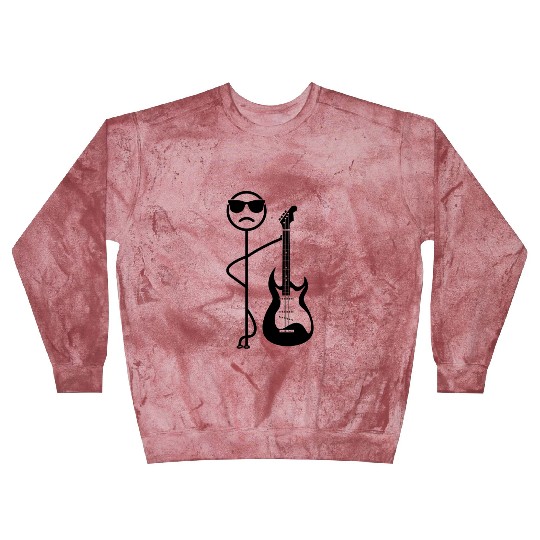 Funny Guitar Player Stick Figure Bass Guitarist St Blast Sweatshirts