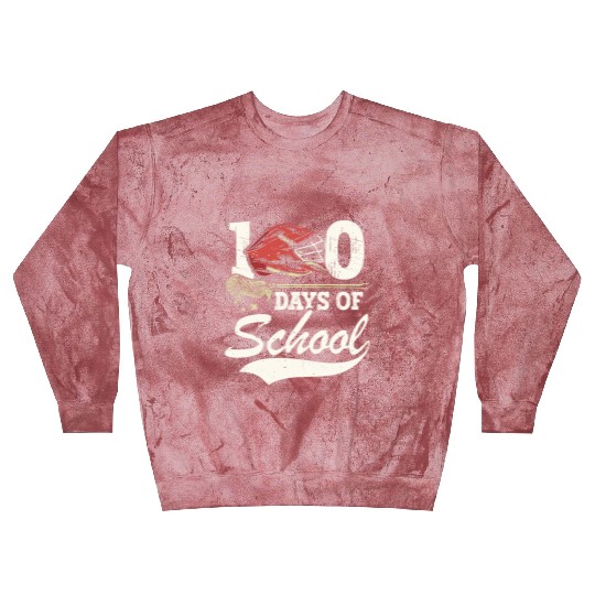 100 Days Of School Sports Game Lacrosse Player Blast Sweatshirts