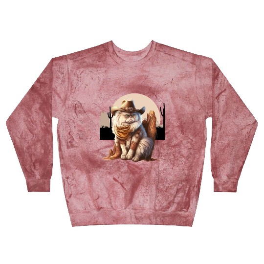 Cat Cowboy Hat meow Cowboy Cat Meme Blast Sweatshirts
