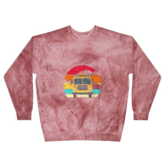 Retro Yellow School Bus for School Bus Driver andj Blast Sweatshirts