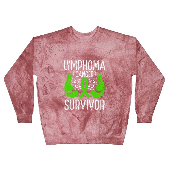 Lymphoma Cancer Survivor Awareness Ribbon Gloves Blast Sweatshirts