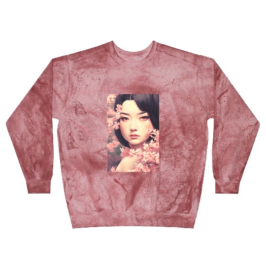 japan girl portrait sakura blossom Japan wall art Blast Sweatshirts
