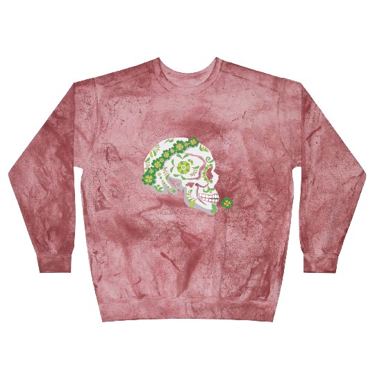 Flower Sugar Bone Shamrock Saint Patrick Day Blast Sweatshirts