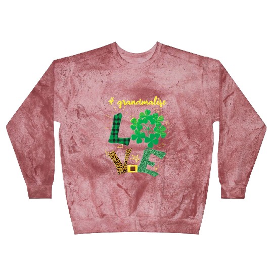 Love Grandma Shamrock Saint Patrick Day Blast Sweatshirts