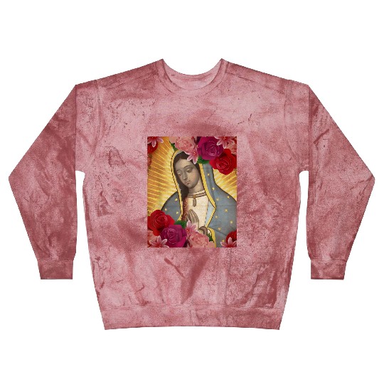 Our Lady of Guadalupe Rose Mexican Catholic Juan D Blast Sweatshirts
