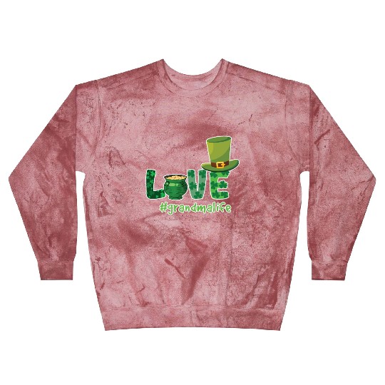 Shamrock Love Grandma Saint Patrick Day Blast Sweatshirts