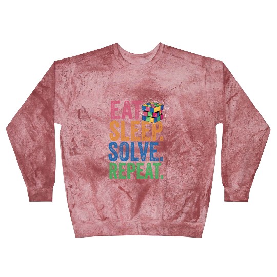 Eat Sleep Solve Repeat Math Speed Cubing Genie Blast Sweatshirts