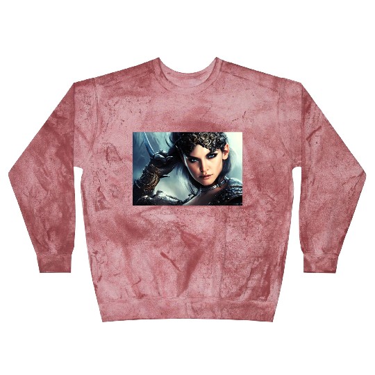 Warrior princess wearing gothic plate fantasy art Blast Sweatshirts