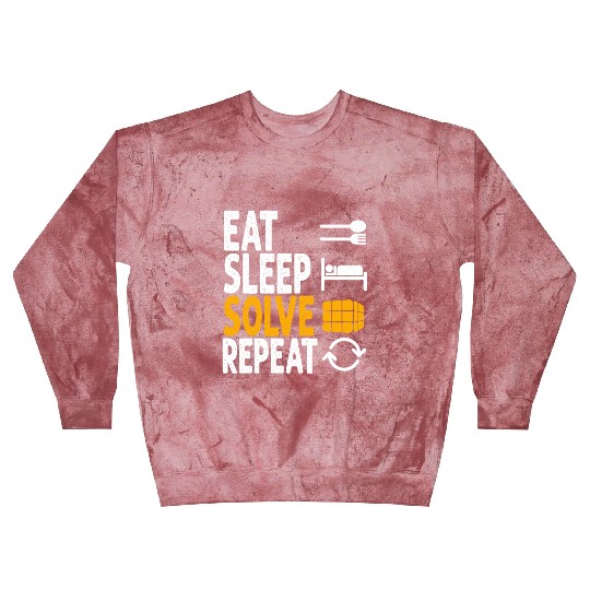 Eat Sleep Solve Repeat Math Speed Cubing Genie Blast Sweatshirts