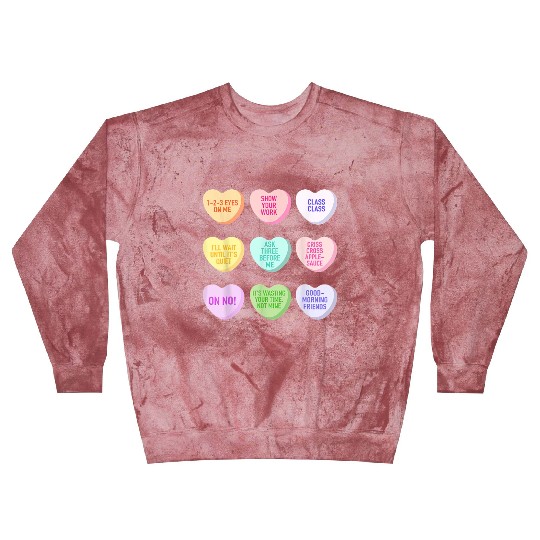 Teacher Valentines Day Conversation Heart School Blast Sweatshirts
