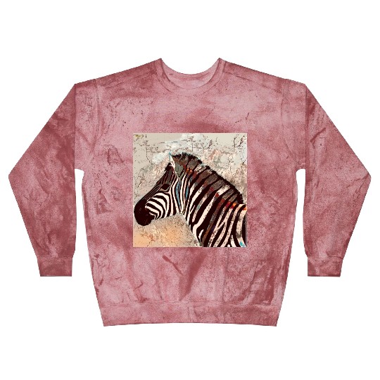 Zebra with neon colors Blast Sweatshirts