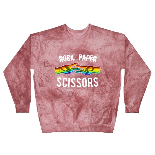 Rock Paper Scissors Lesbian Pride Rainbow LGBT Blast Sweatshirts