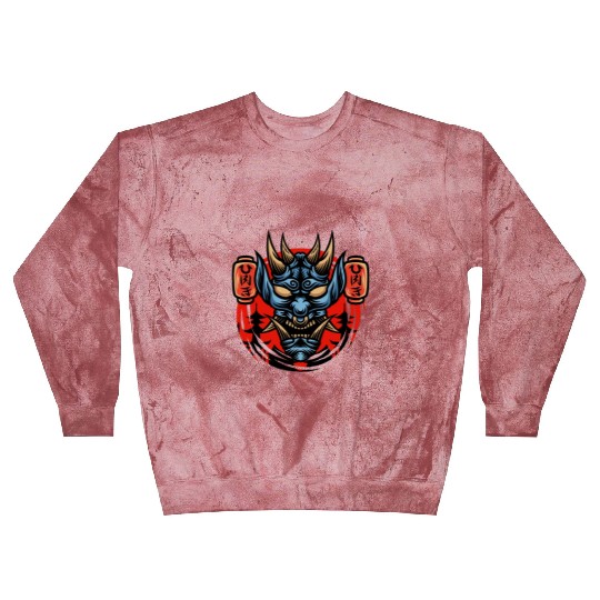 Bushido kabuki samurai japan graphic devil mask Blast Sweatshirts