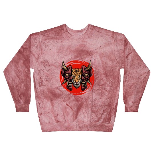 Bushido kabuki samurai japan graphic devil tiger m Blast Sweatshirts