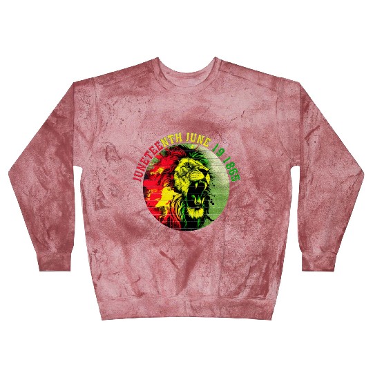 Juneteenth lion Black Pride African American Blast Sweatshirts