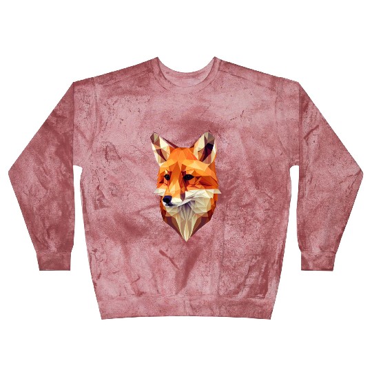 Fox Polygon Wild Animal Lover Wildlife Zookeeper Blast Sweatshirts