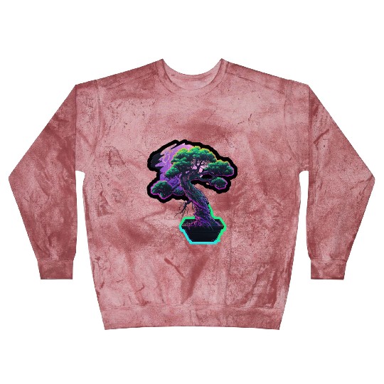 Synthwave Bonsai Tree Blast Sweatshirts